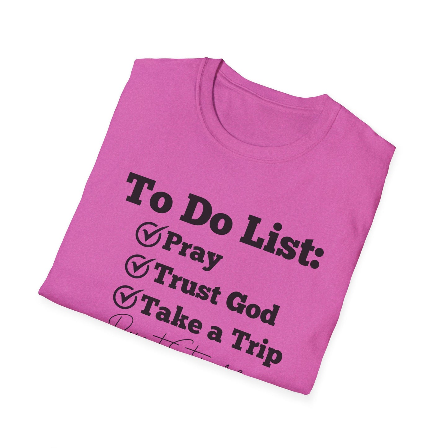 Travel -To Do List - Softstyle T-Shirt