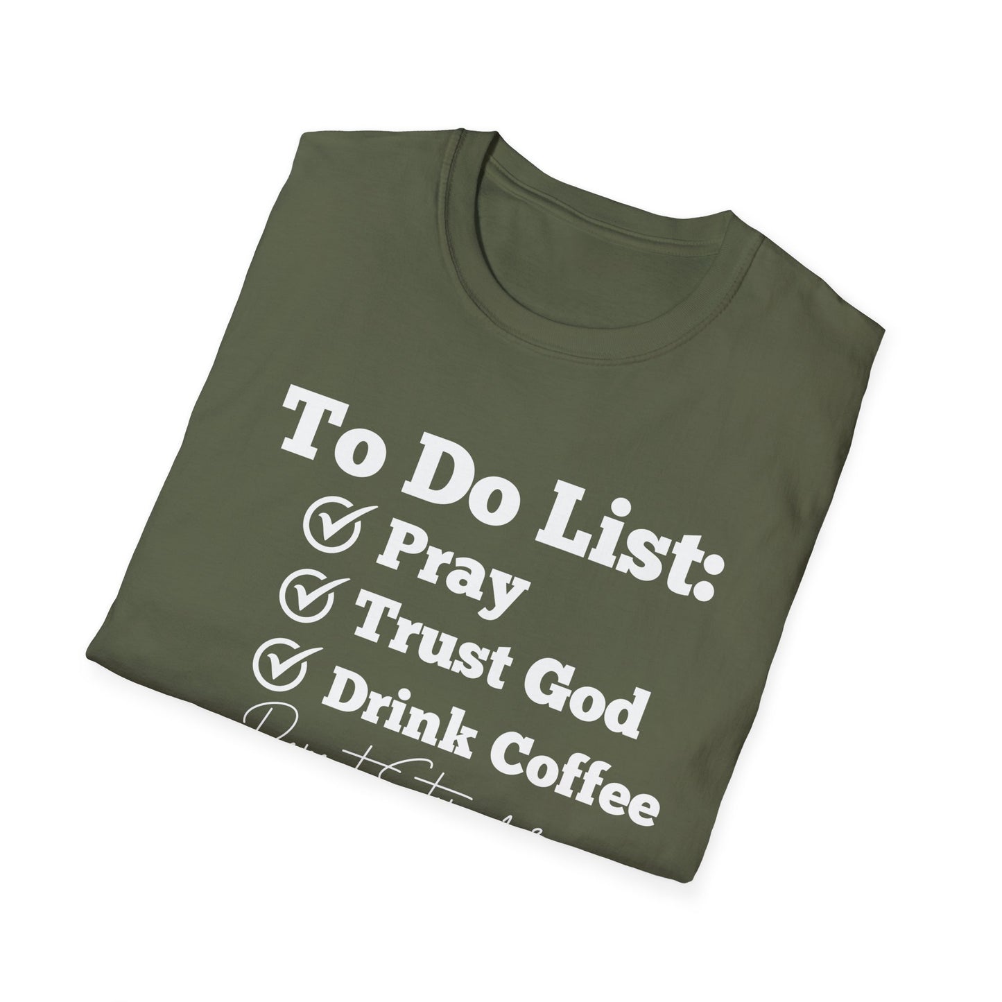 Coffee Lovers - To Do List - Softstyle T-Shirt