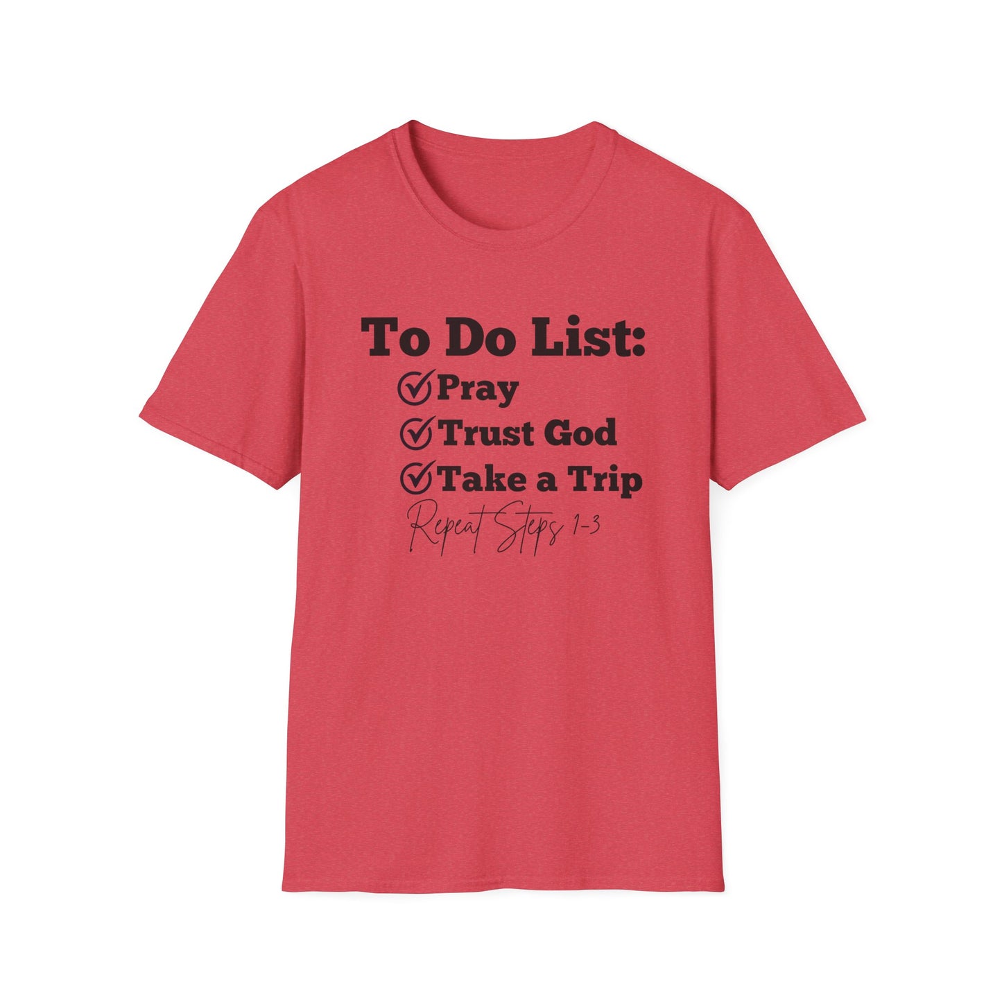 Travel -To Do List - Softstyle T-Shirt
