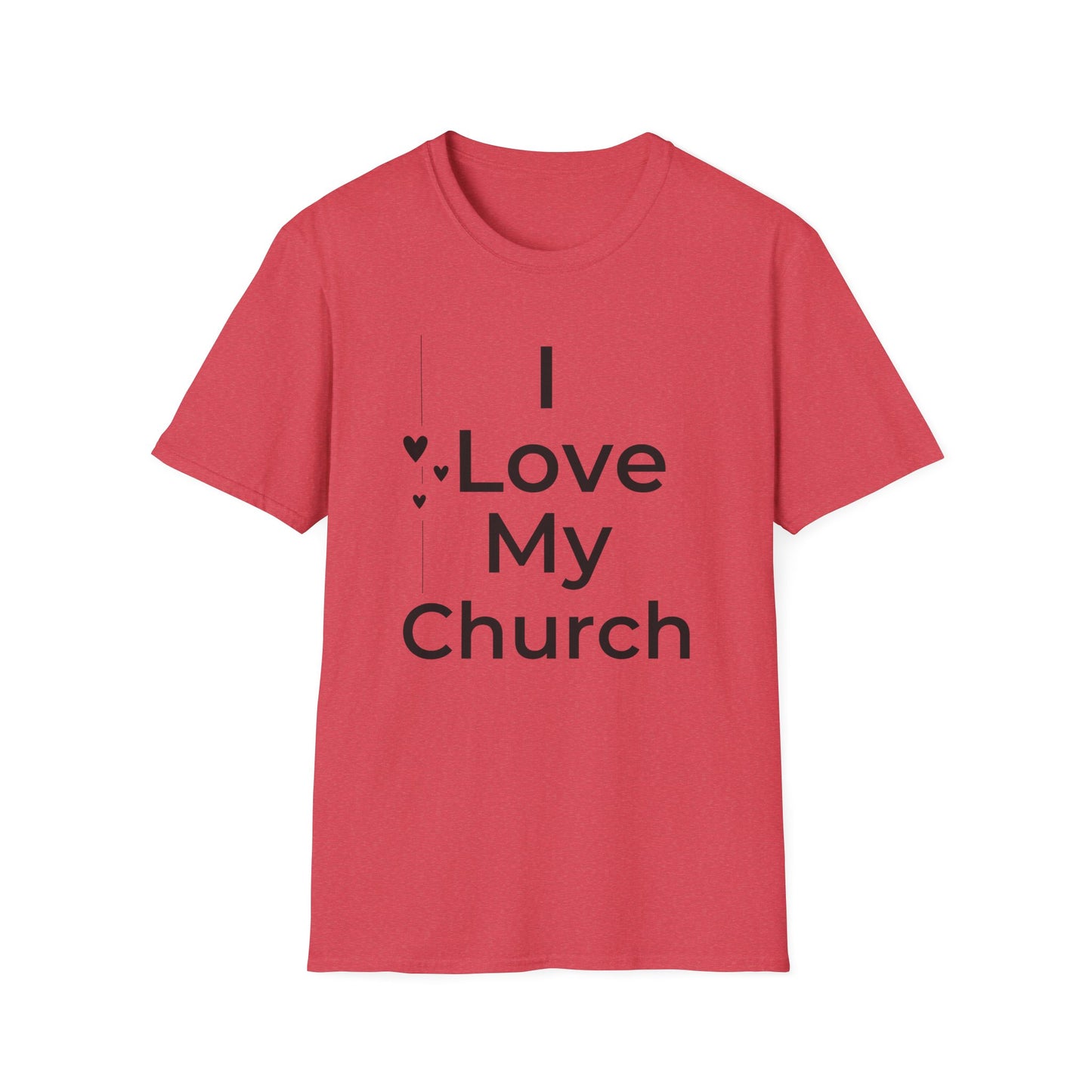 I Love My Church - Line with Heart  - Softstyle T-Shirt