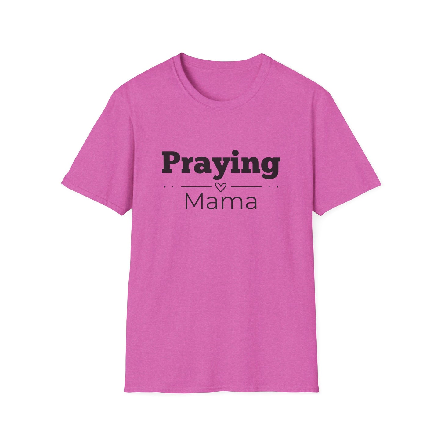 Praying Mama - Straight Line Design - Softstyle T-Shirt