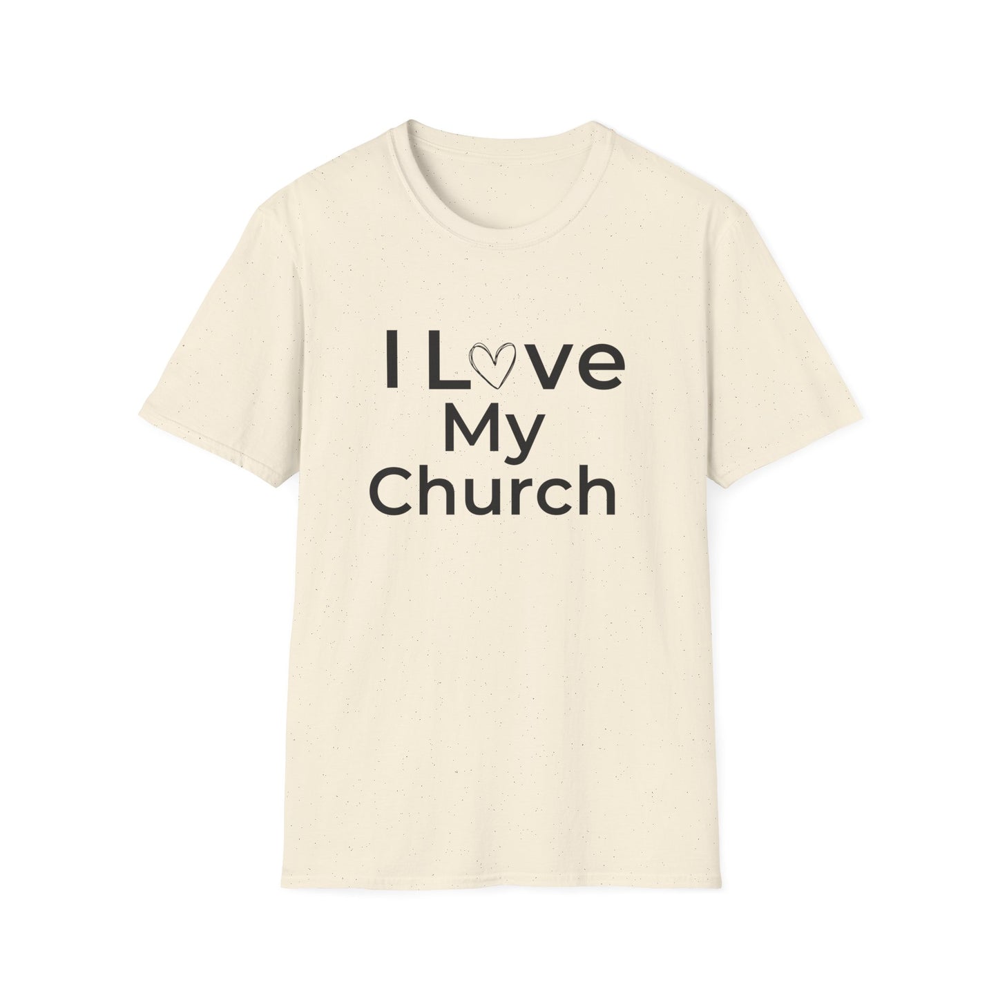 I Love My Church - Plain Text with Heart - Softstyle T-Shirt