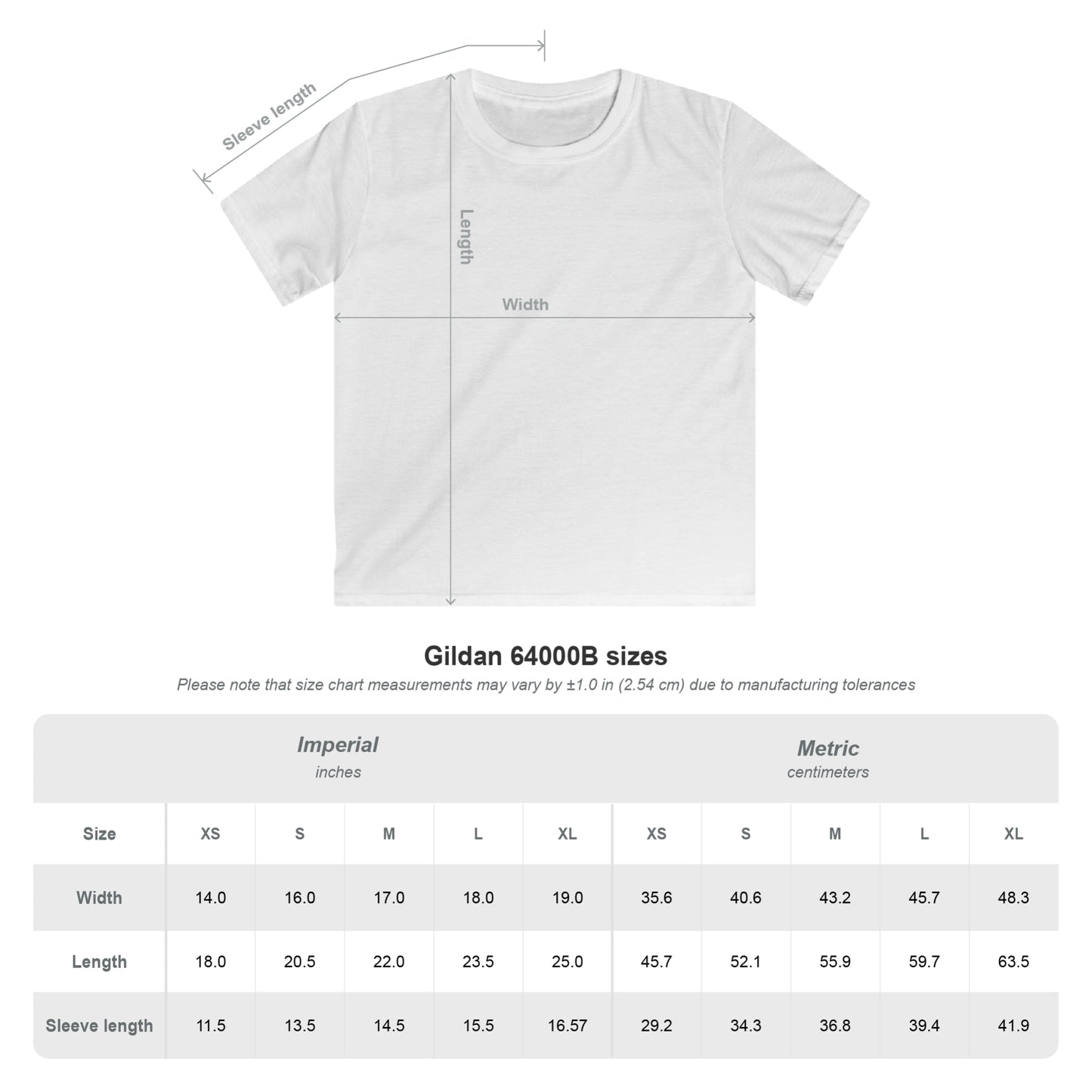 Youth NLVB Soft style Design - White Shirt