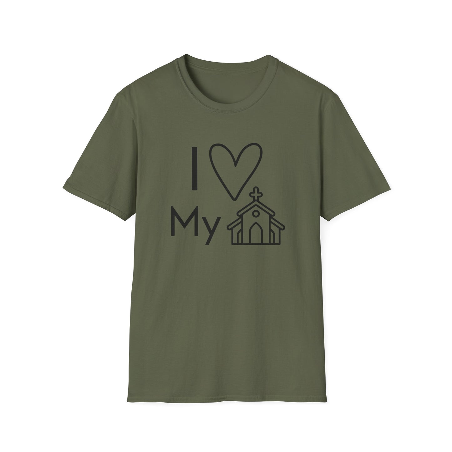 I Love My Church - Emoji - Softstyle T-Shirt