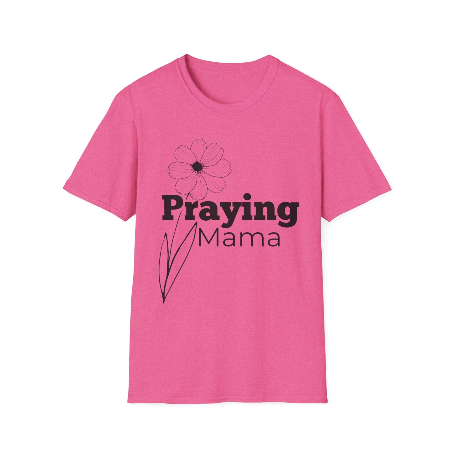 Praying Mama - Floral Design - Softstyle T-Shirt