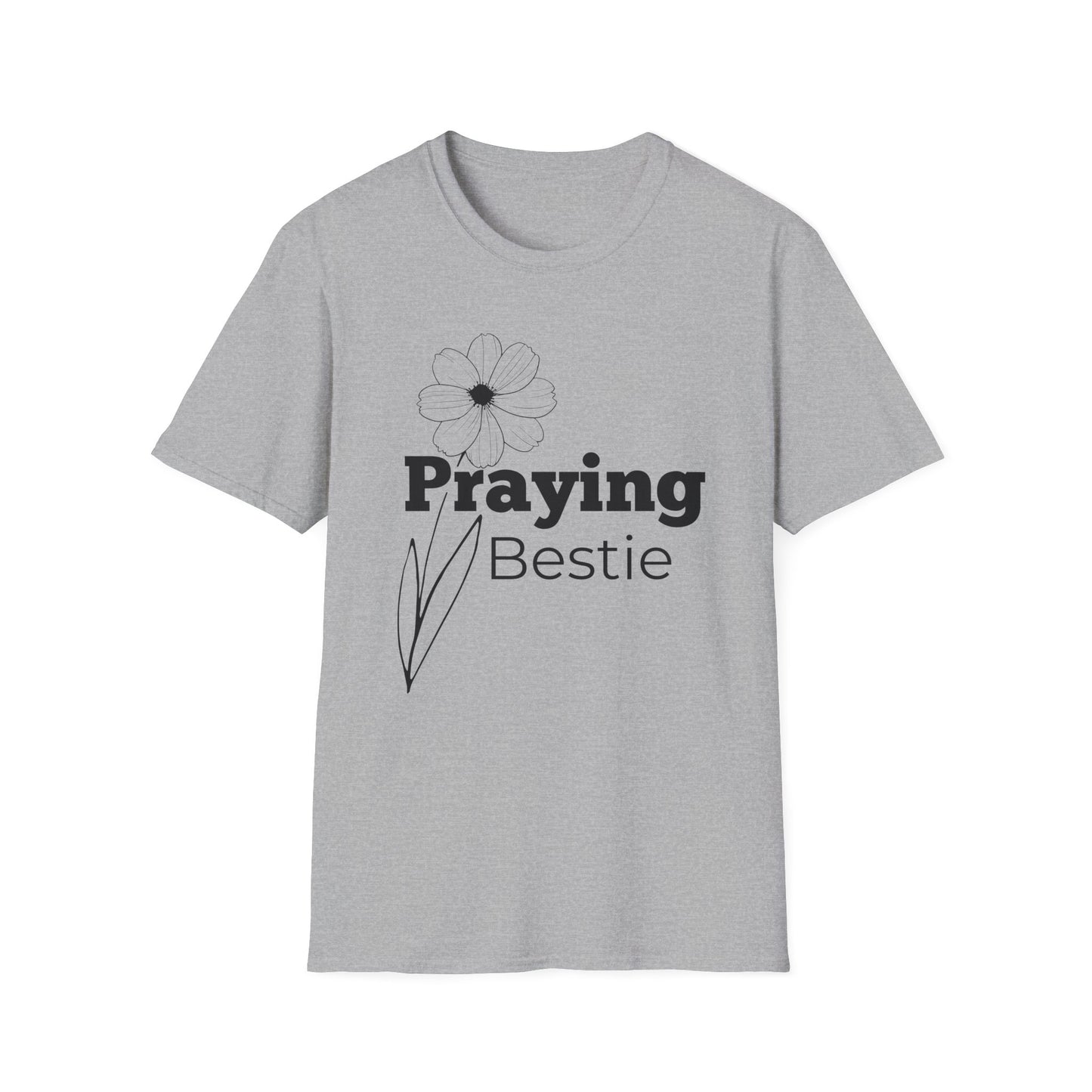 Praying Bestie - Floral Design- Softstyle T-Shirt