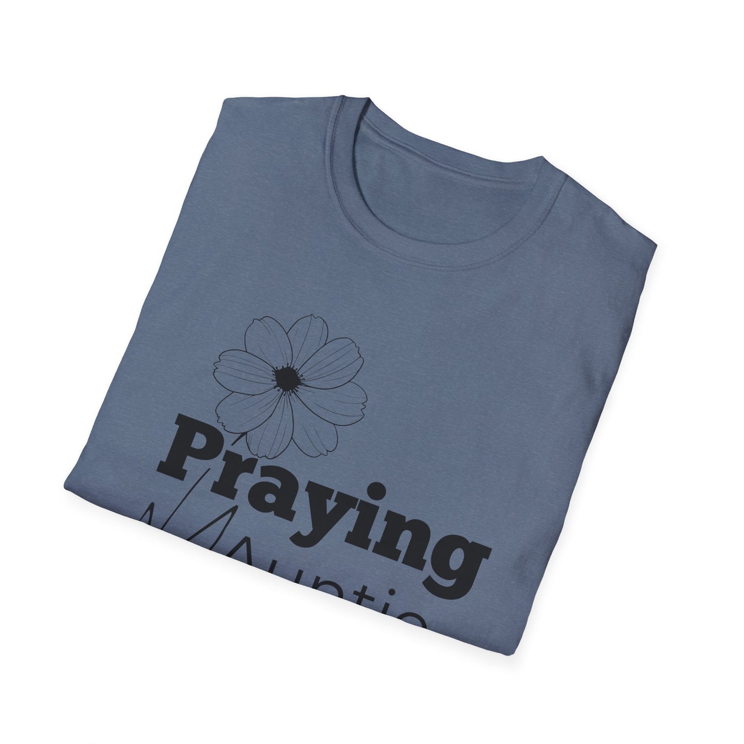 Praying Auntie - Floral Design- Softstyle T-Shirt