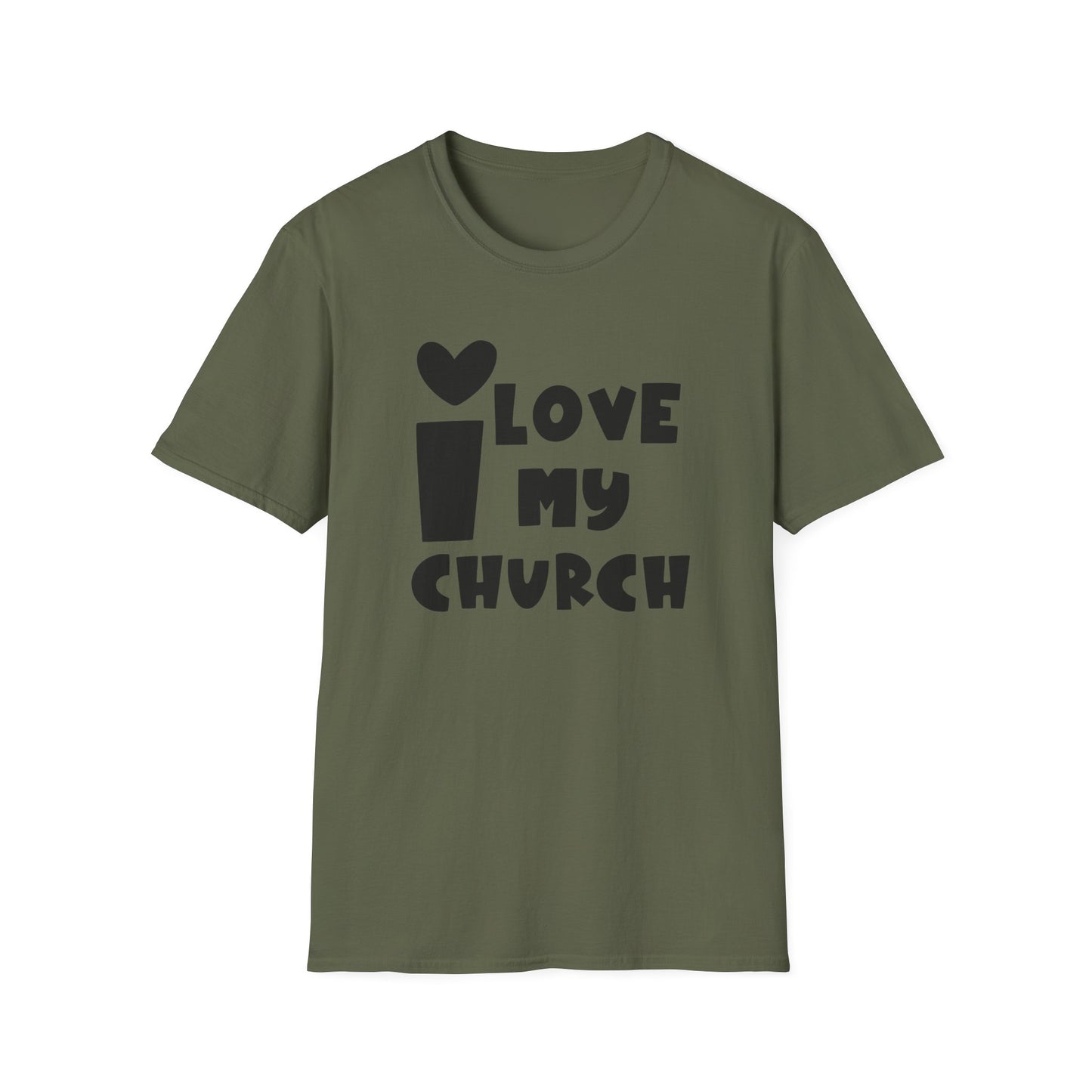 I Love My Church - Heart- Softstyle T-Shirt