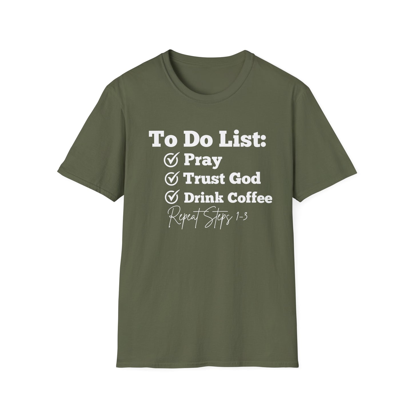 Coffee Lovers - To Do List - Softstyle T-Shirt