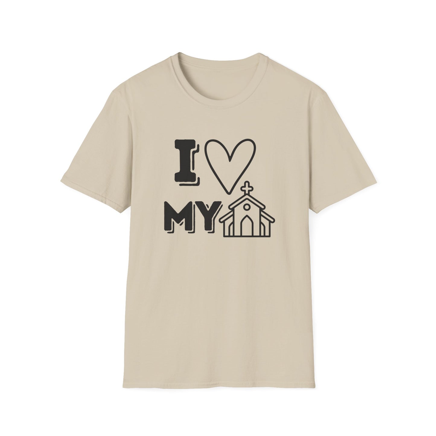I Love My Church - Emoji 2 - Softstyle T-Shirt