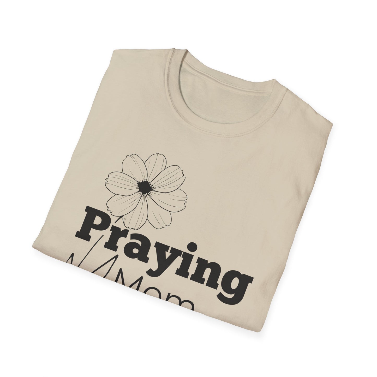 Praying Mom - Floral Design - Softstyle T-Shirt