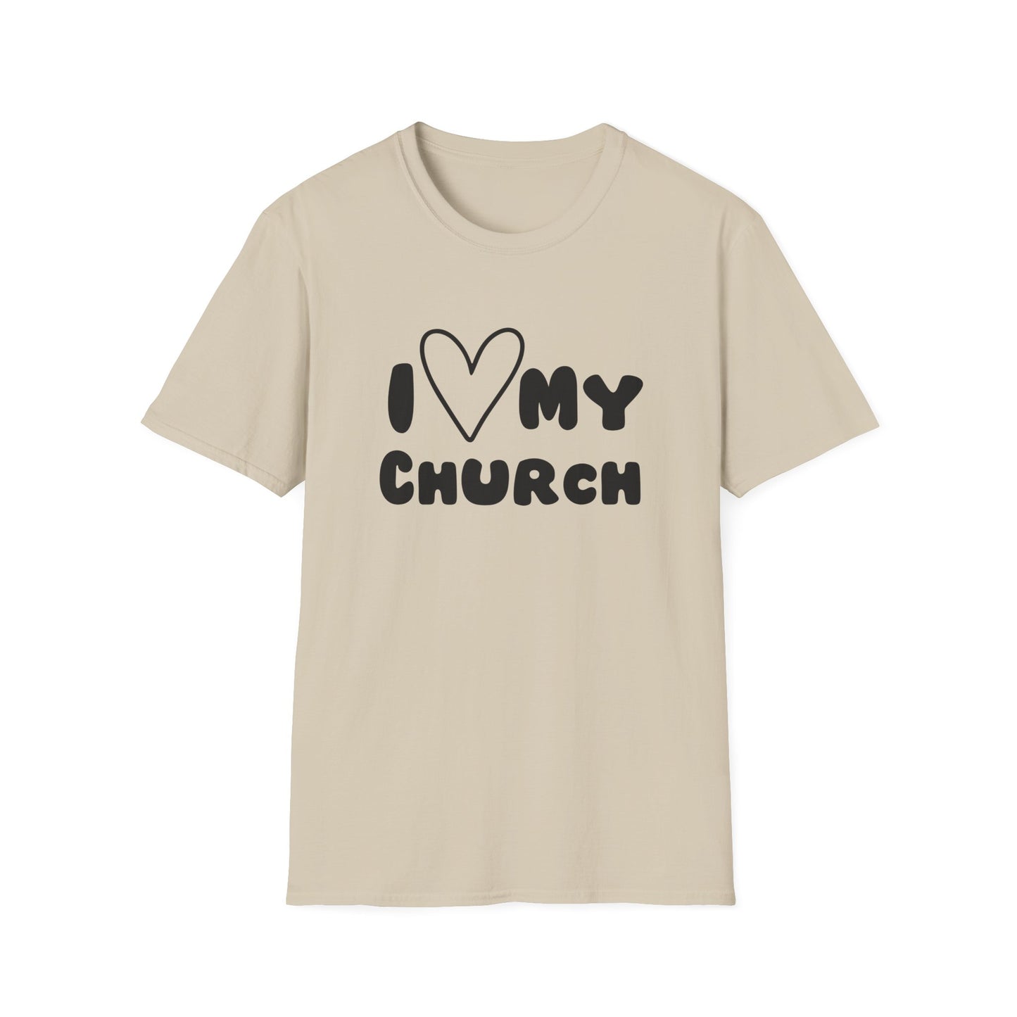 I Love My Church - Heart- Softstyle T-Shirt