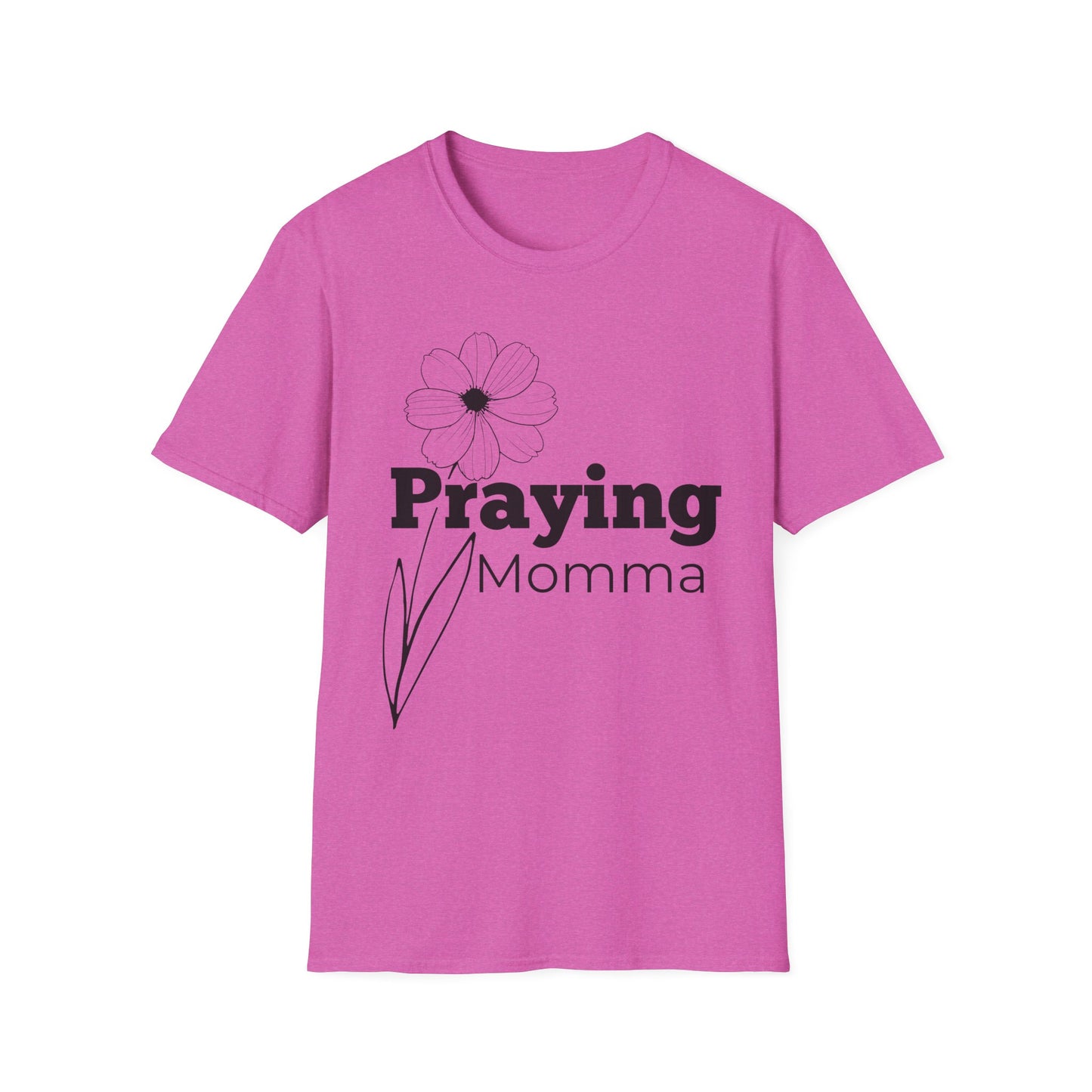Praying Momma - Softstyle T-Shirt | Floral Design for Moms