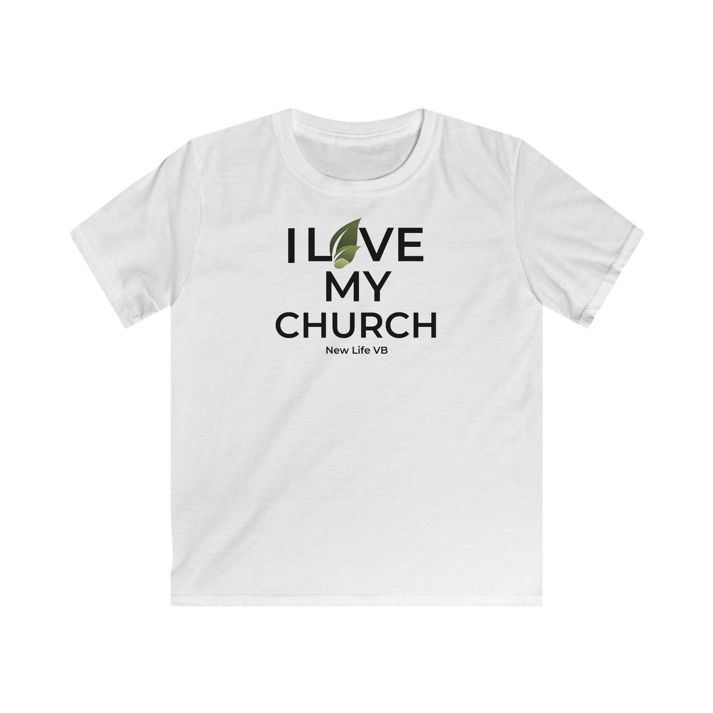 Youth I love my church Soft style Design - White Shirt