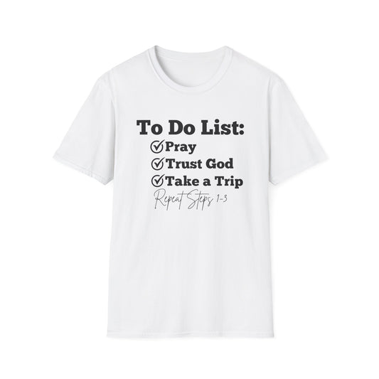 Travel -To Do List - Softstyle T-Shirt