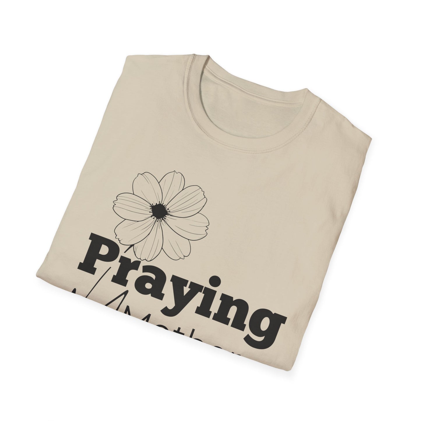 Praying Mother - Floral Design - Softstyle T-Shirt