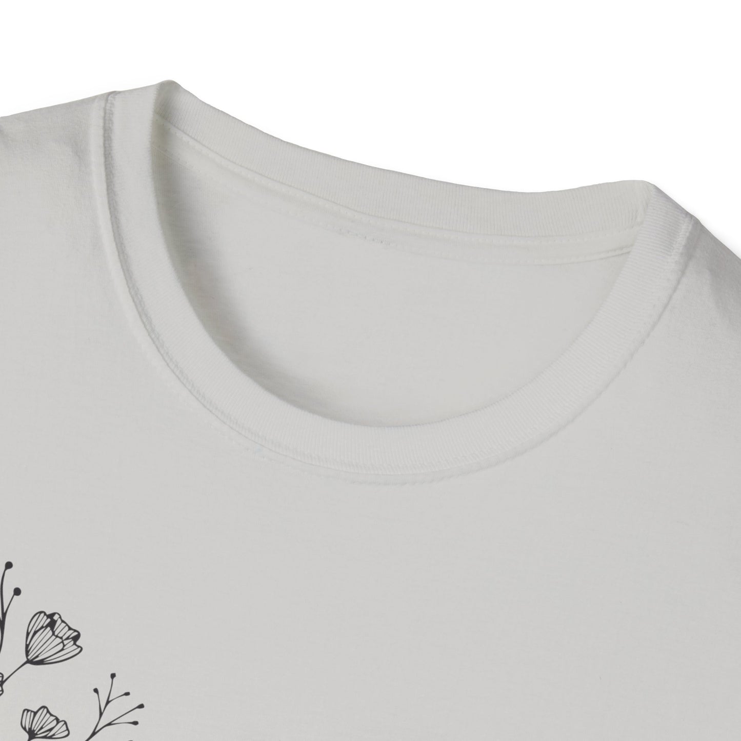 I Love My Church - Floral left side - Softstyle T-Shirt