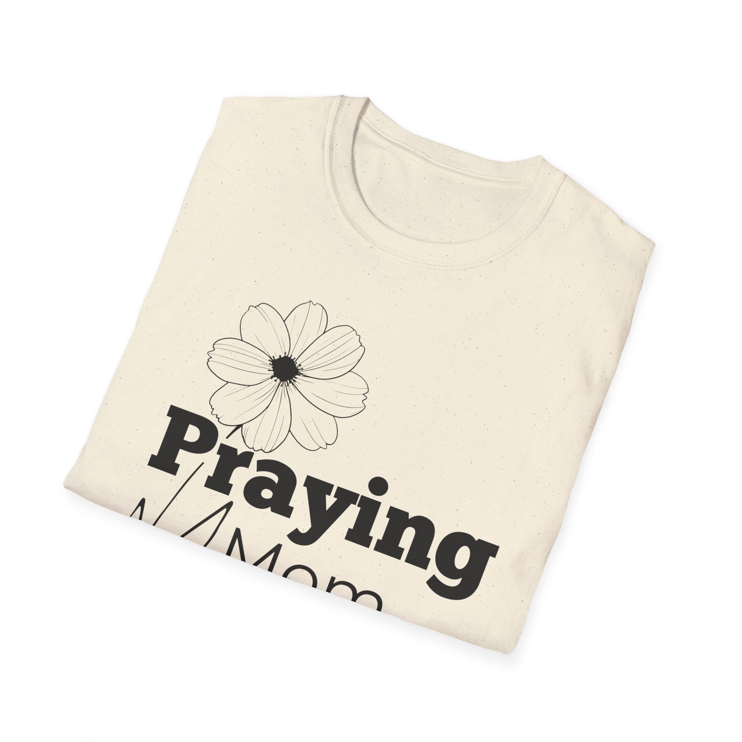 Praying Mom - Floral Design - Softstyle T-Shirt