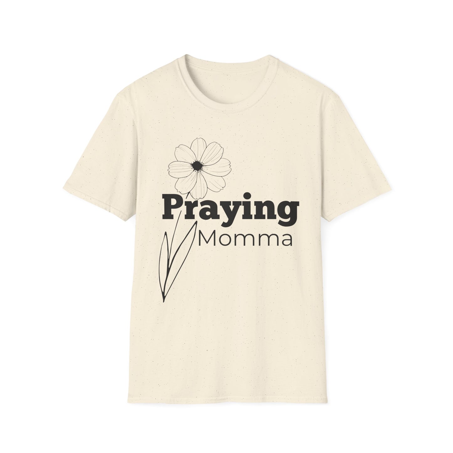 Praying Momma - Softstyle T-Shirt | Floral Design for Moms