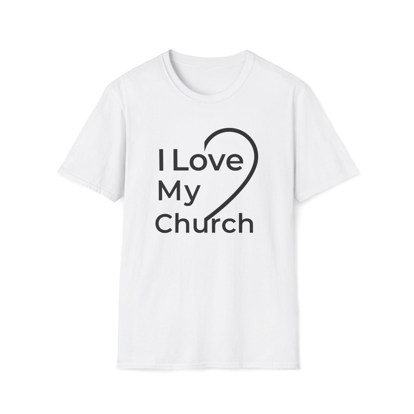 I Love My Church - Half Heart - Softstyle T-Shirt