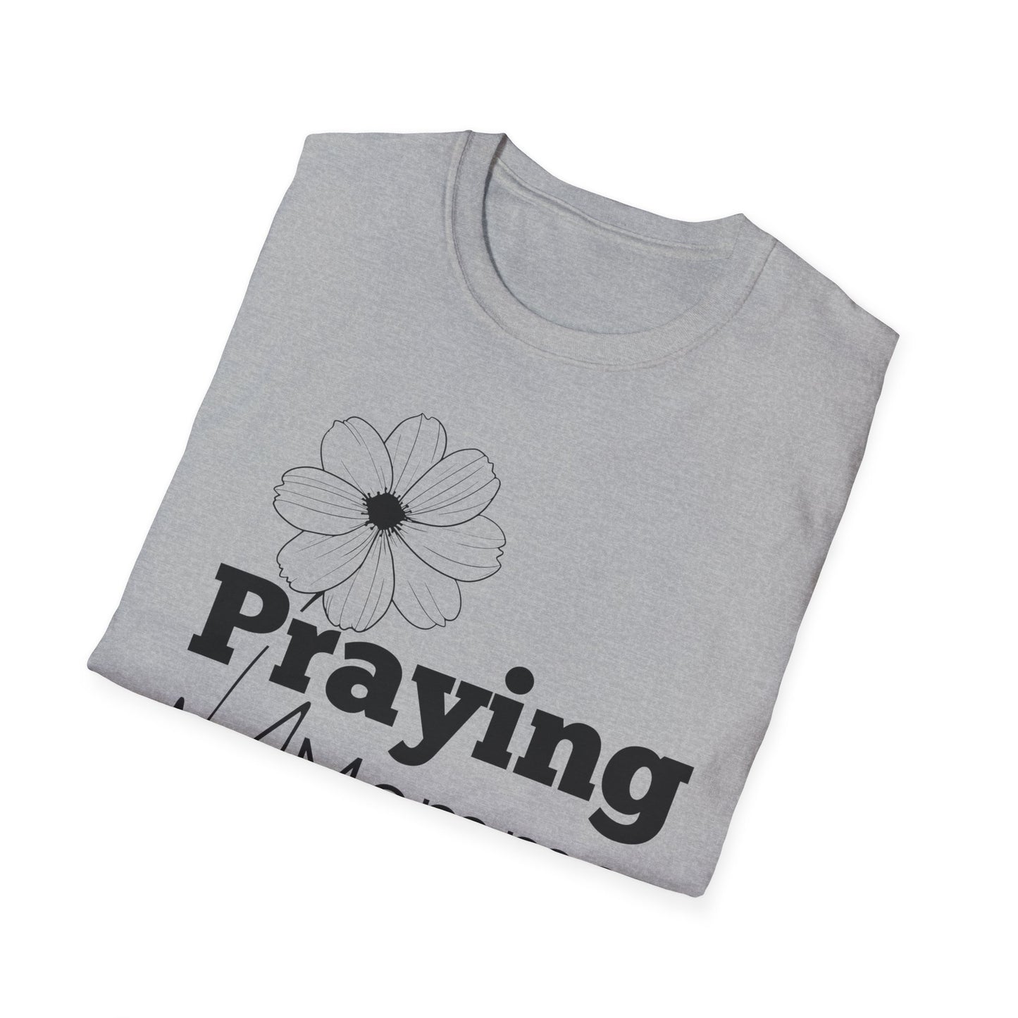 Praying Momma - Softstyle T-Shirt | Floral Design for Moms