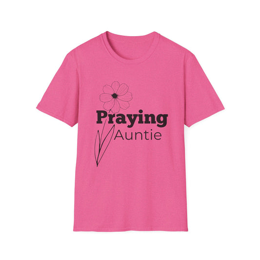 Praying Auntie - Floral Design- Softstyle T-Shirt