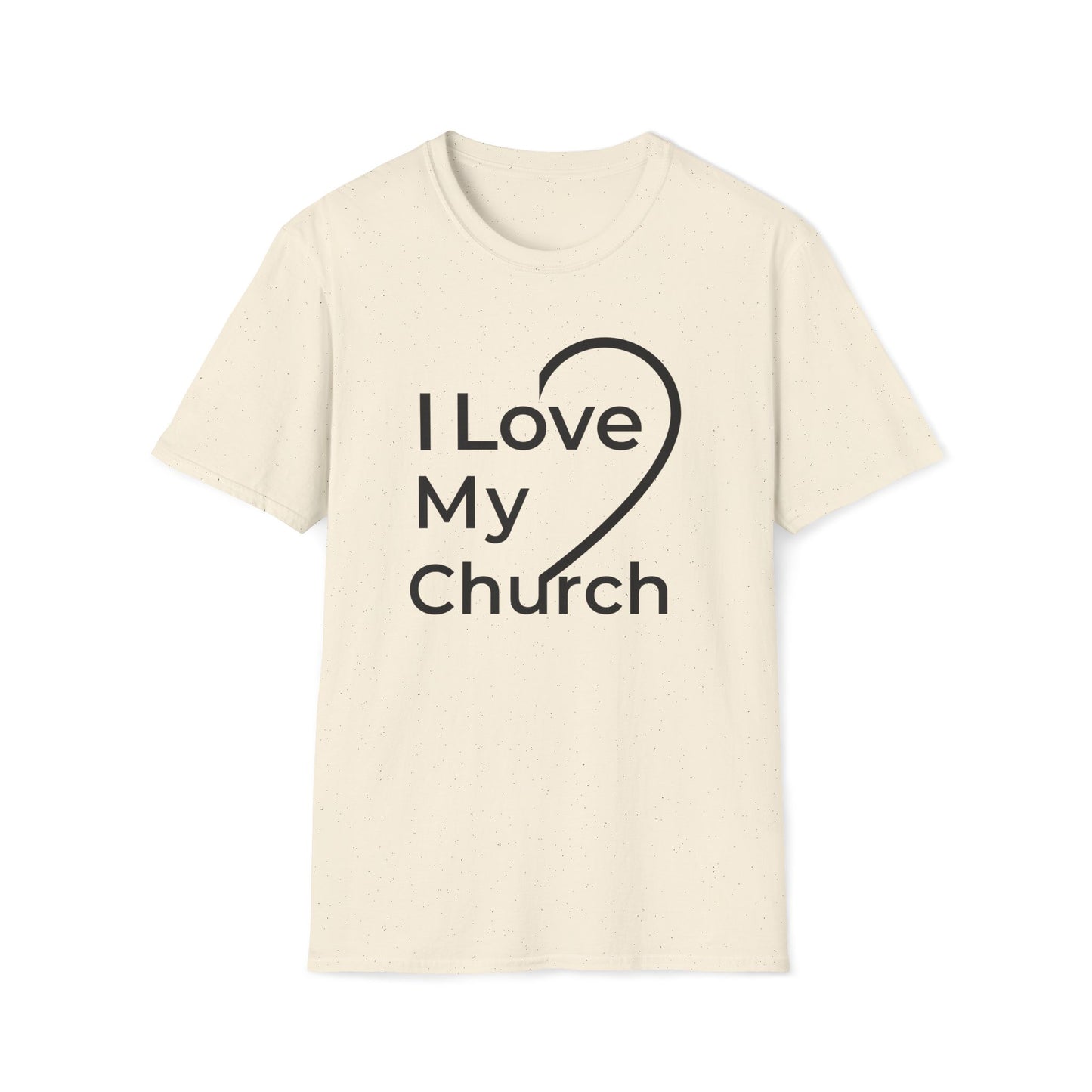 I Love My Church - Half Heart - Softstyle T-Shirt