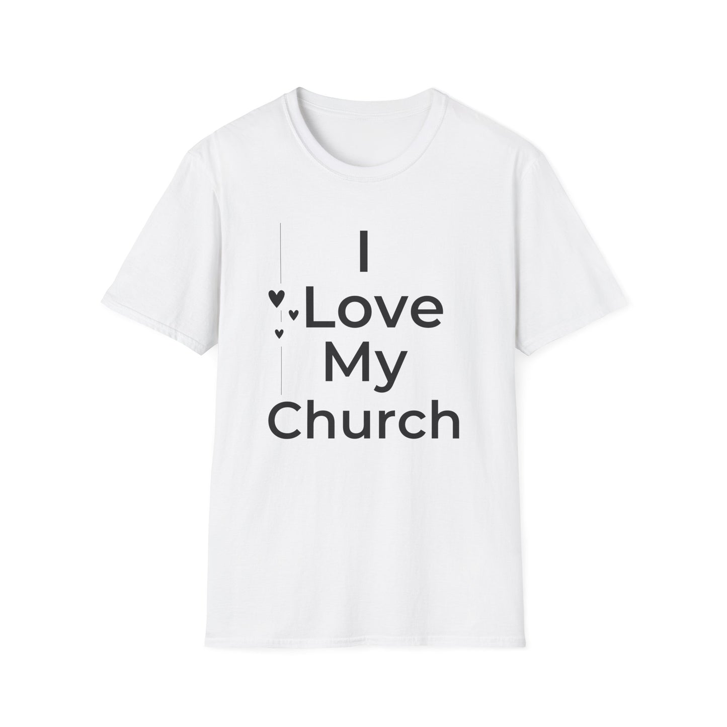 I Love My Church - Line with Heart  - Softstyle T-Shirt
