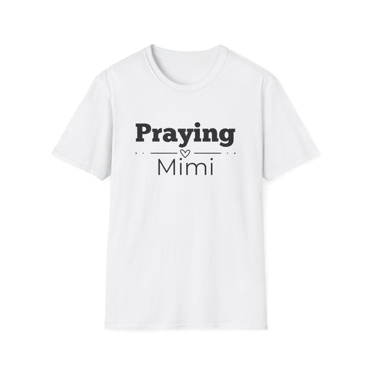 Praying Mimi -Straight Line with Heart - Softstyle T-Shirt