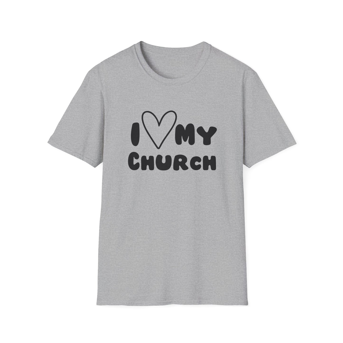 I Love My Church - Heart- Softstyle T-Shirt