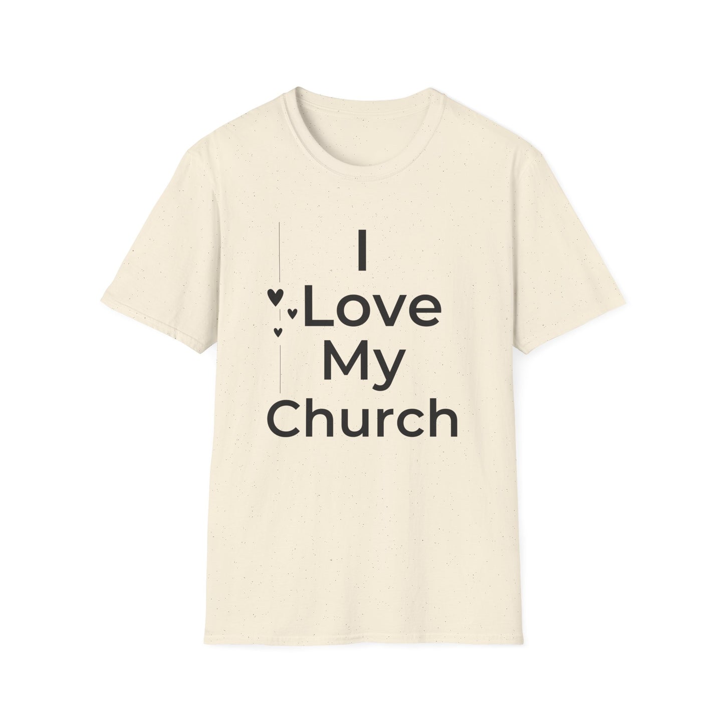 I Love My Church - Line with Heart  - Softstyle T-Shirt