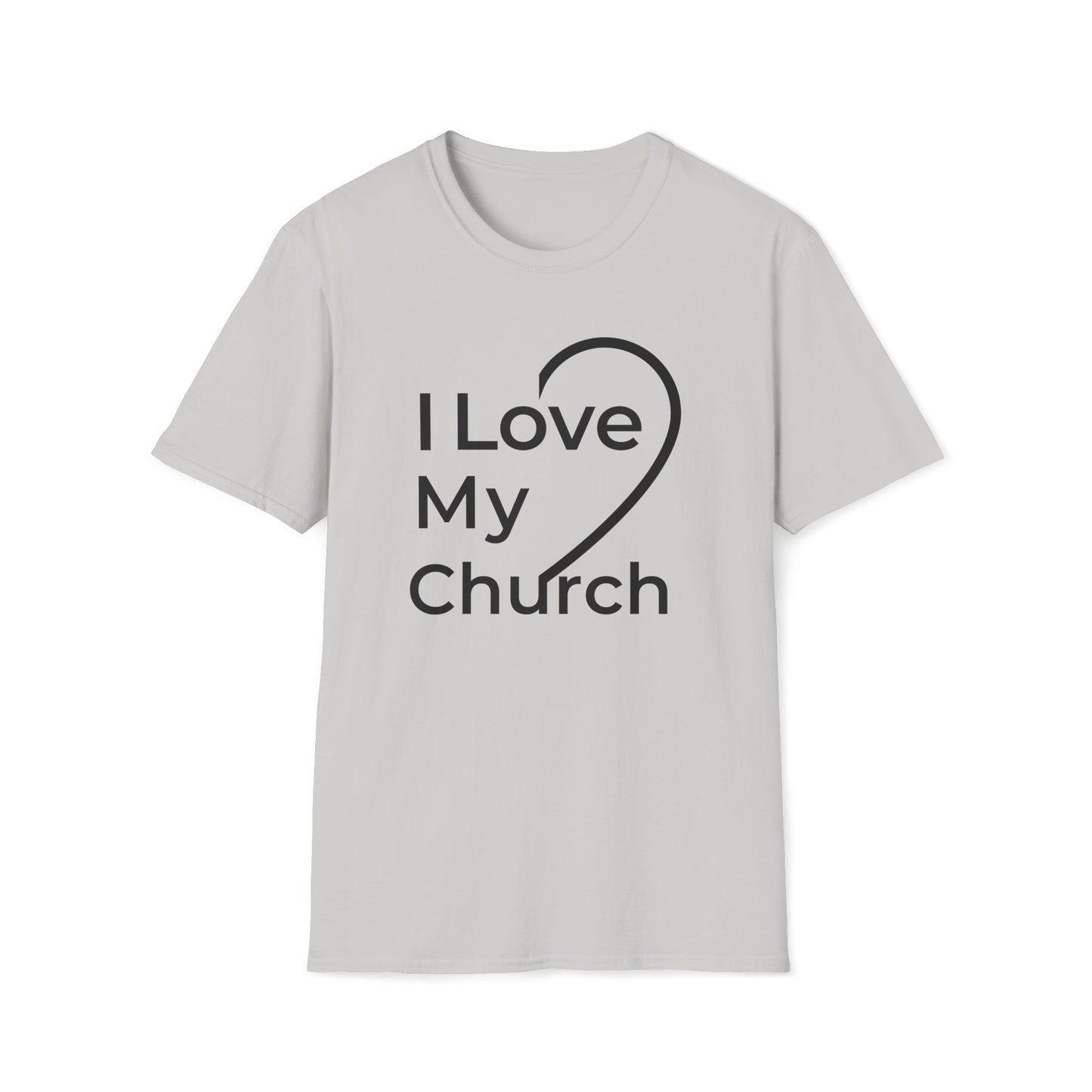 I Love My Church - Half Heart - Softstyle T-Shirt