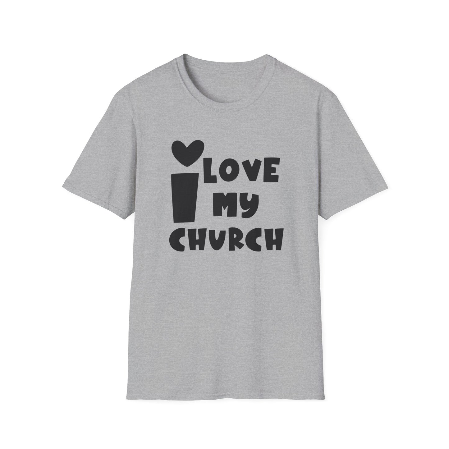 I Love My Church - Heart- Softstyle T-Shirt