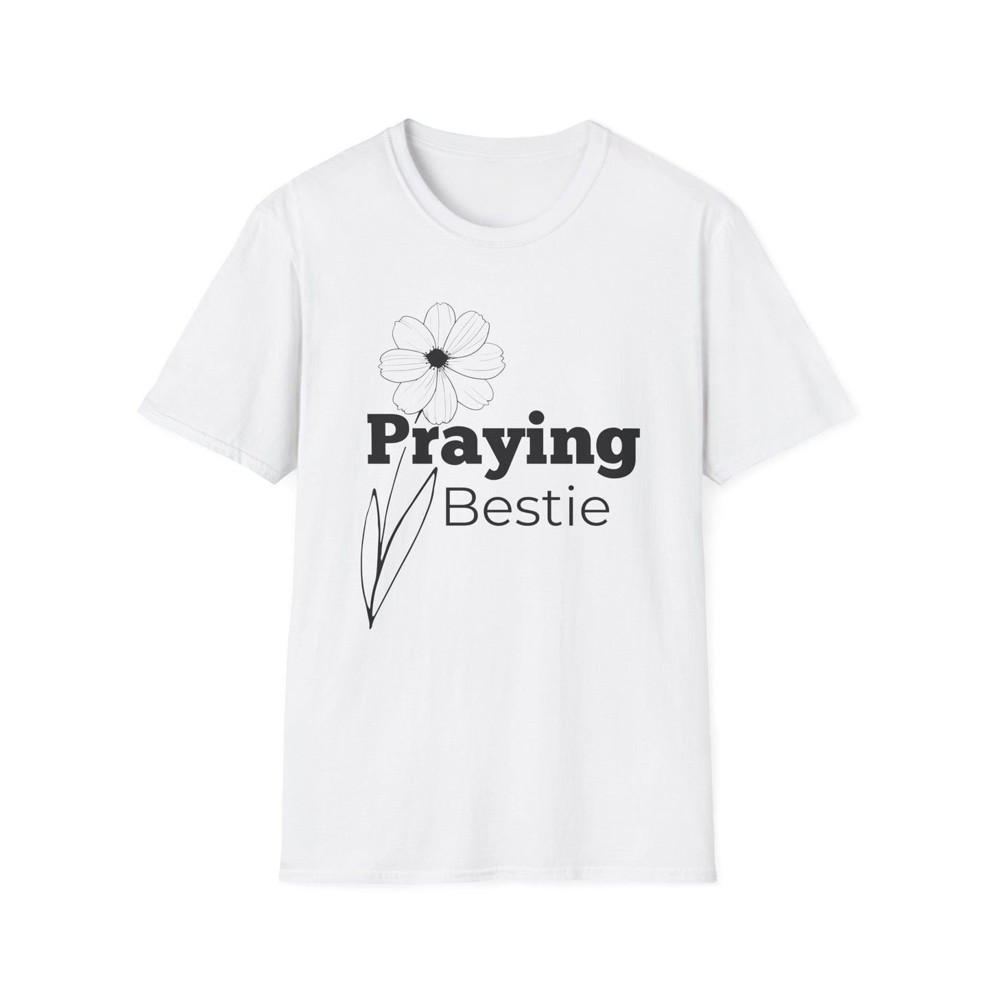 Praying Bestie - Floral Design- Softstyle T-Shirt