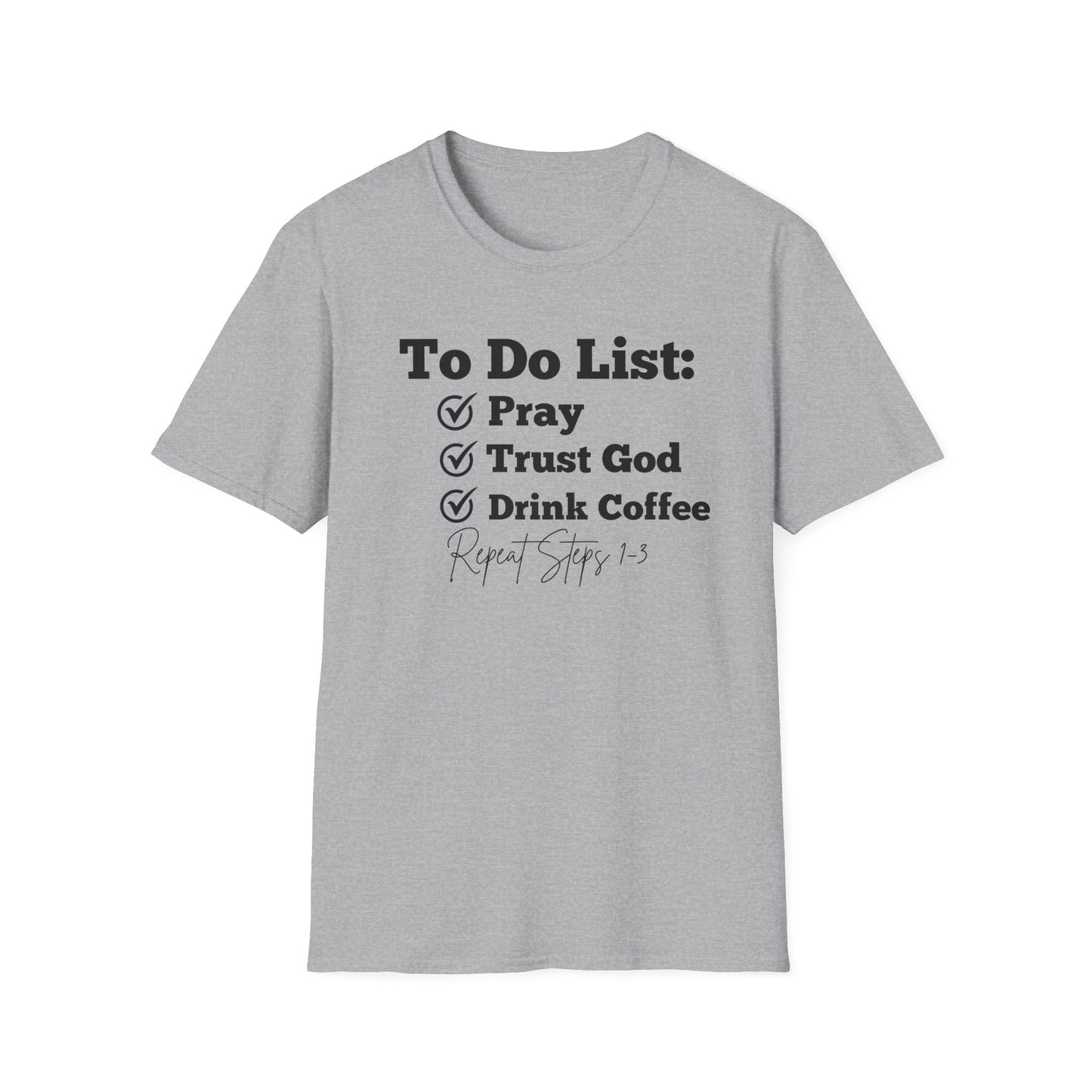 Coffee Lovers - To Do List - Softstyle T-Shirt
