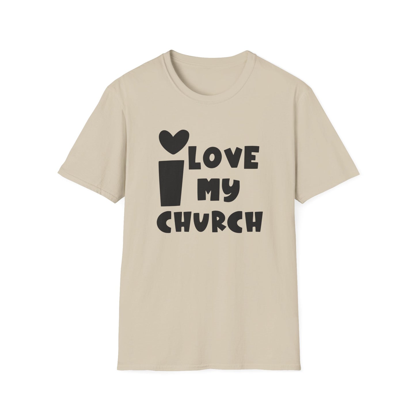 I Love My Church - Heart- Softstyle T-Shirt
