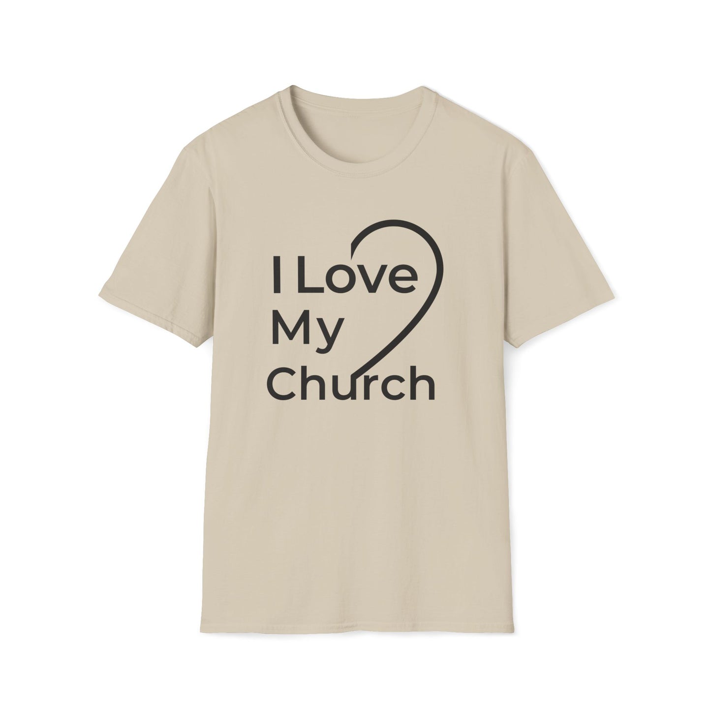 I Love My Church - Half Heart - Softstyle T-Shirt