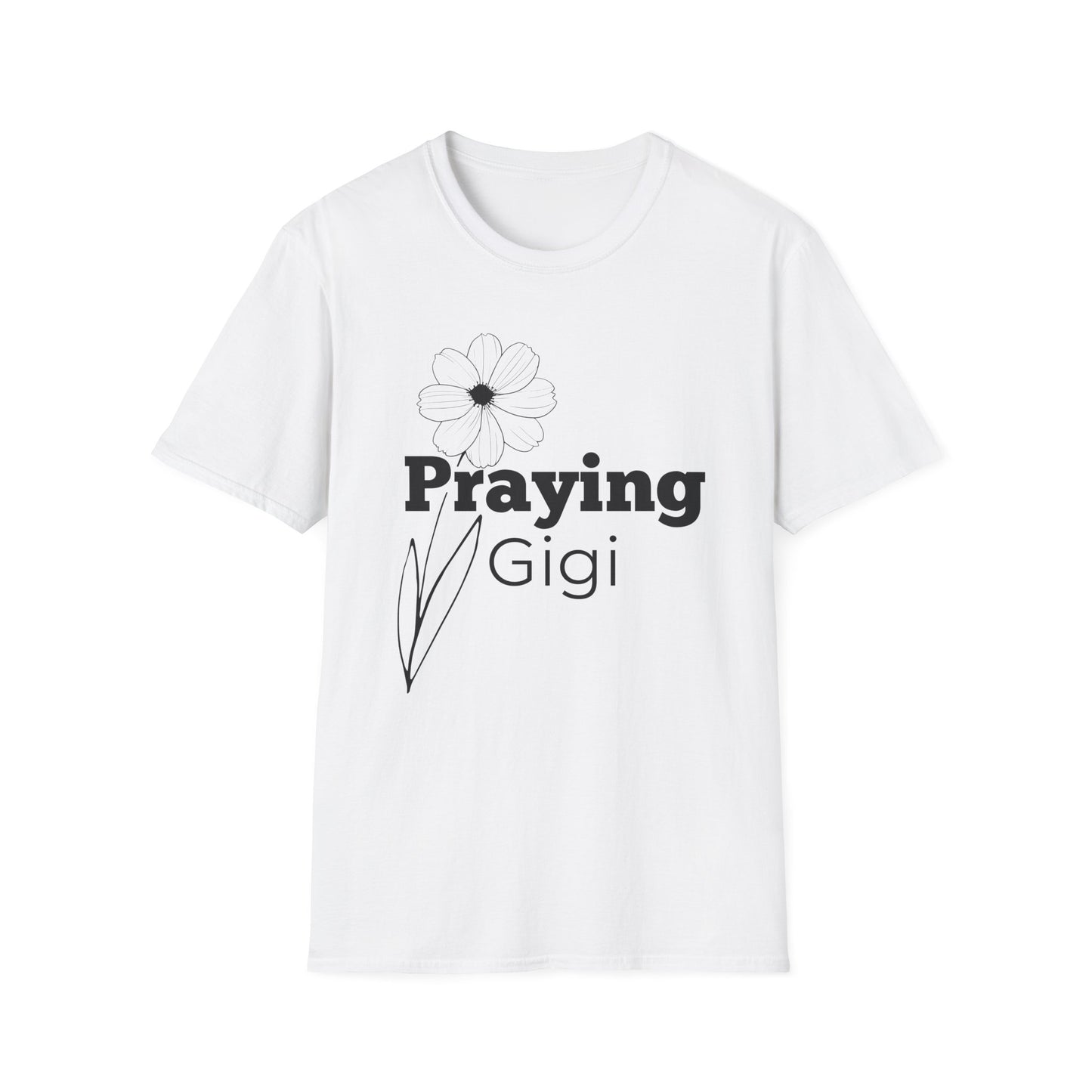 Praying Gigi -Floral Design - Softstyle T-Shirt