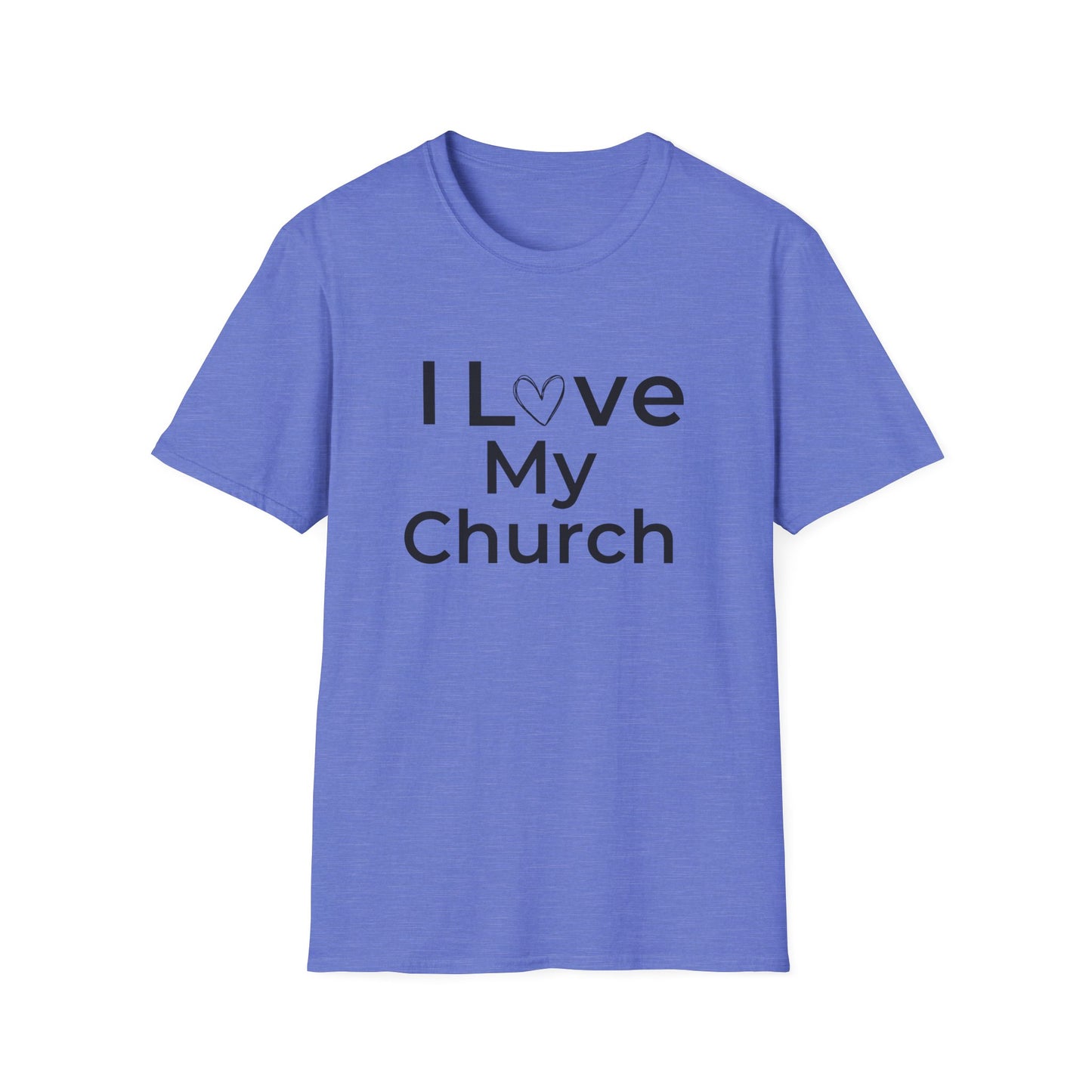 I Love My Church - Plain Text with Heart - Softstyle T-Shirt