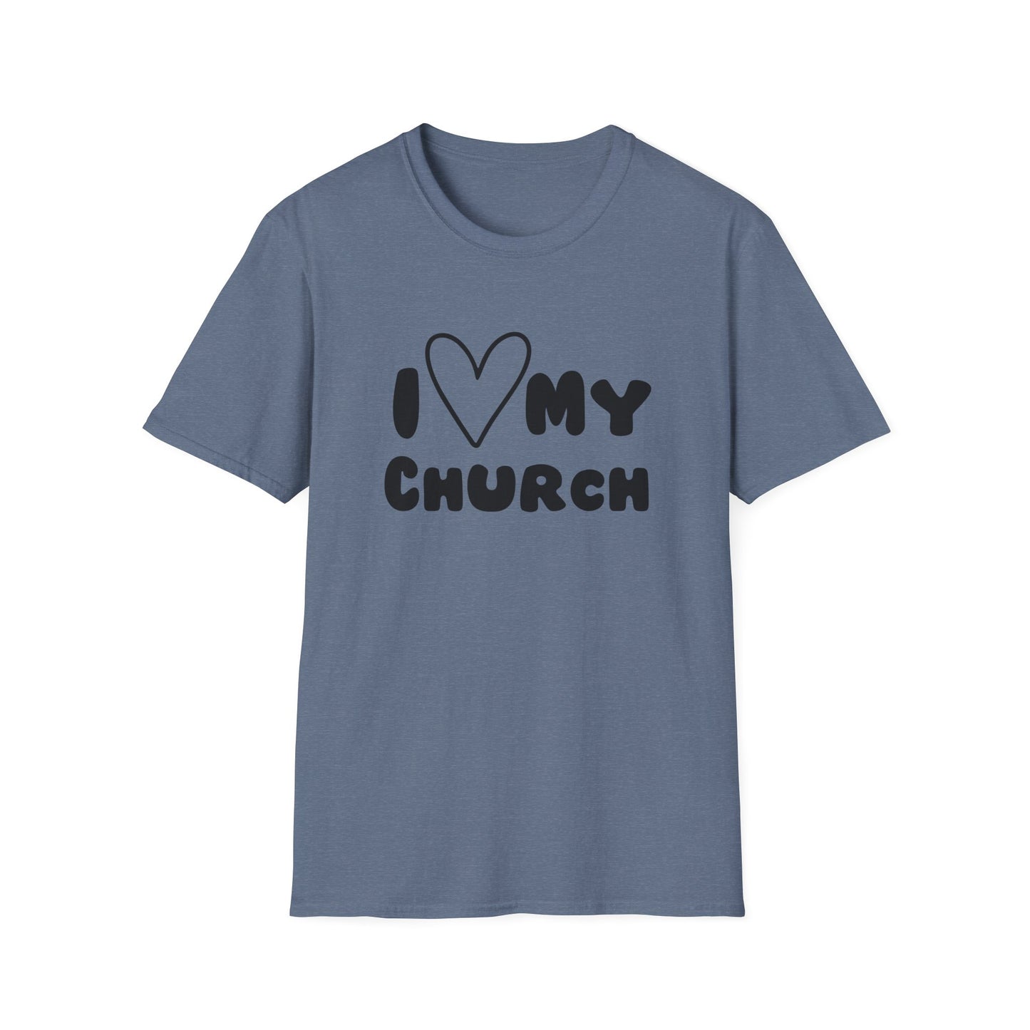 I Love My Church - Heart- Softstyle T-Shirt