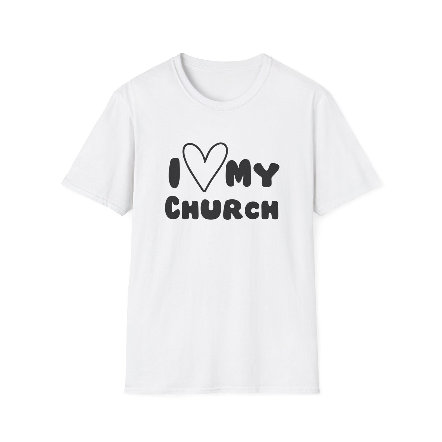 I Love My Church - Heart- Softstyle T-Shirt