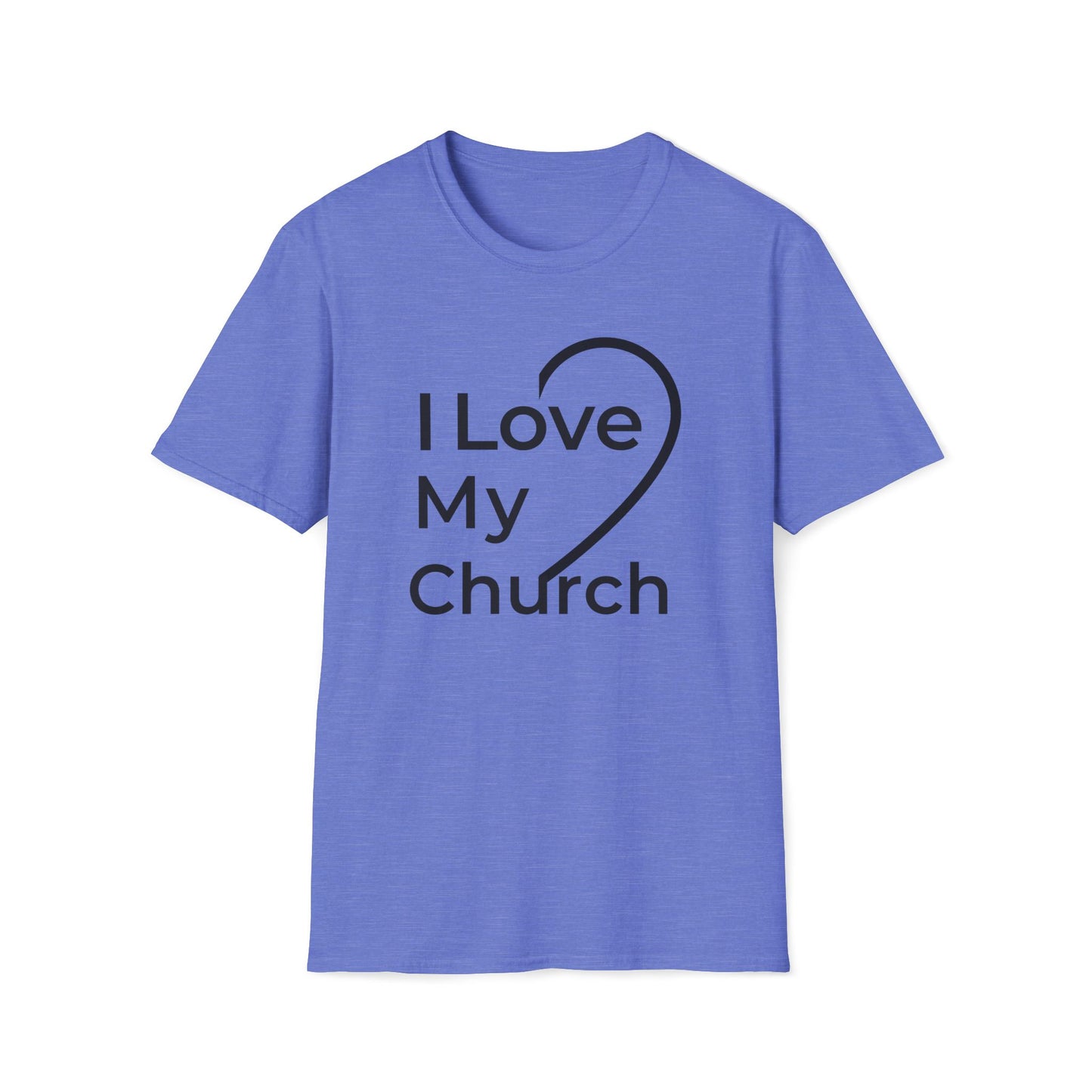 I Love My Church - Half Heart - Softstyle T-Shirt