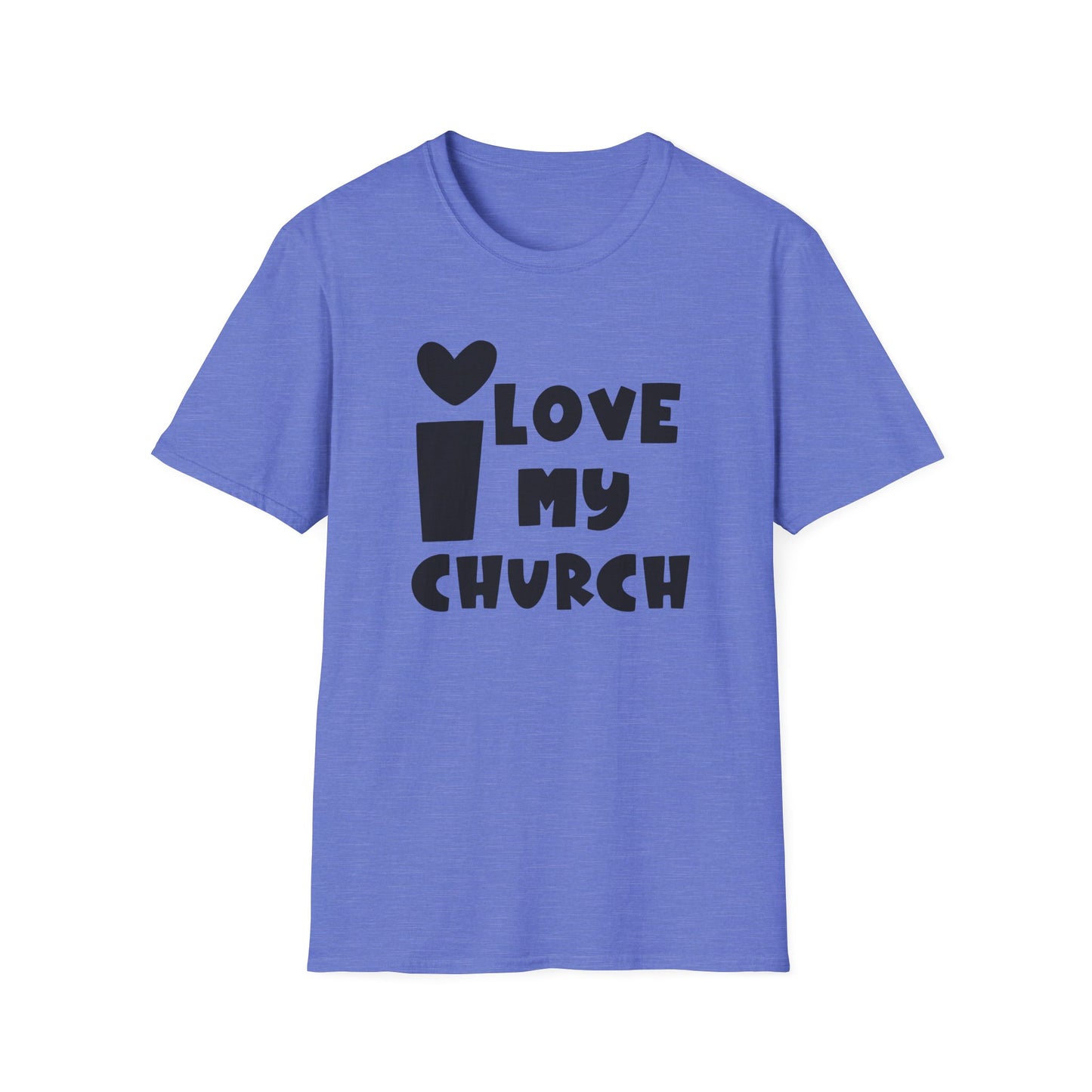 I Love My Church - Heart- Softstyle T-Shirt