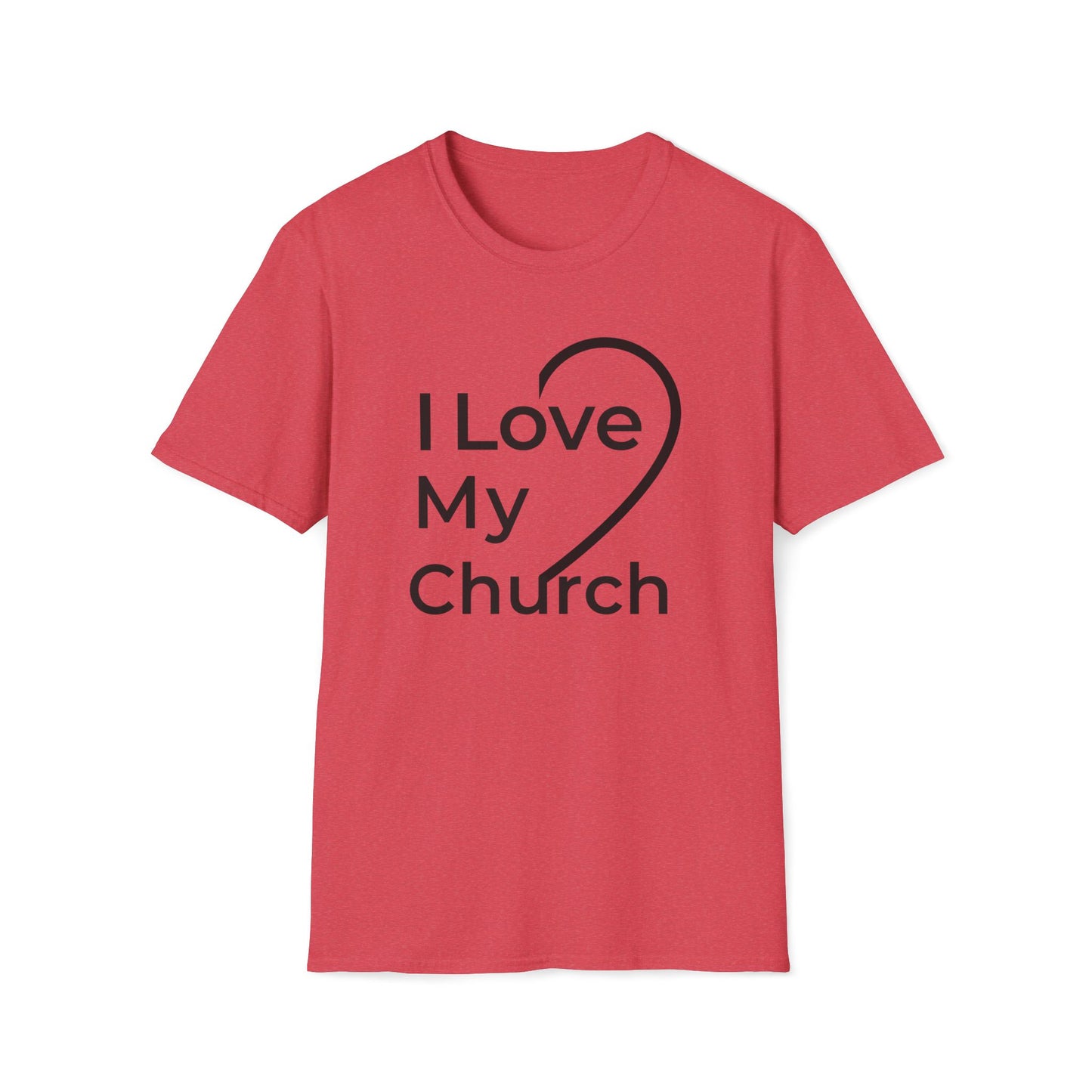 I Love My Church - Half Heart - Softstyle T-Shirt