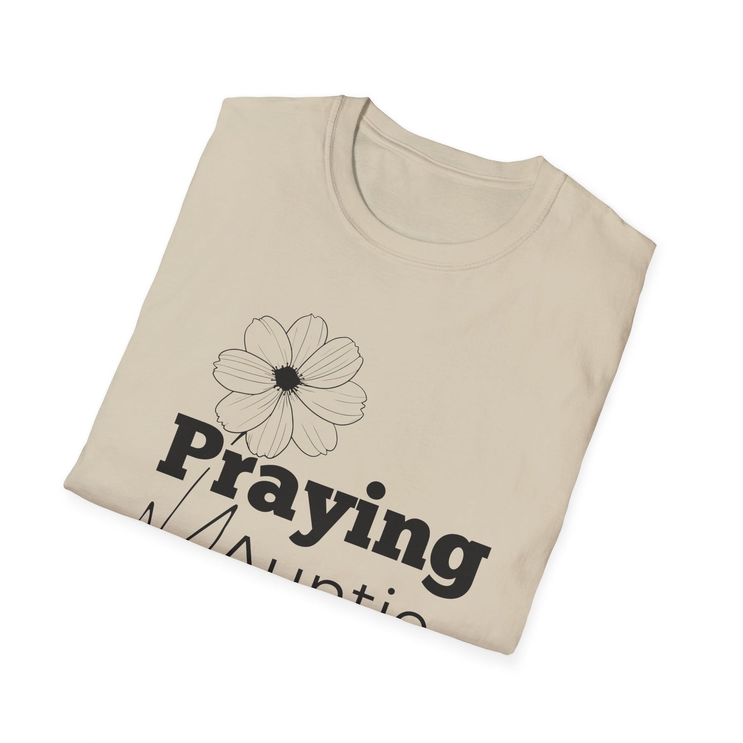 Praying Auntie - Floral Design- Softstyle T-Shirt