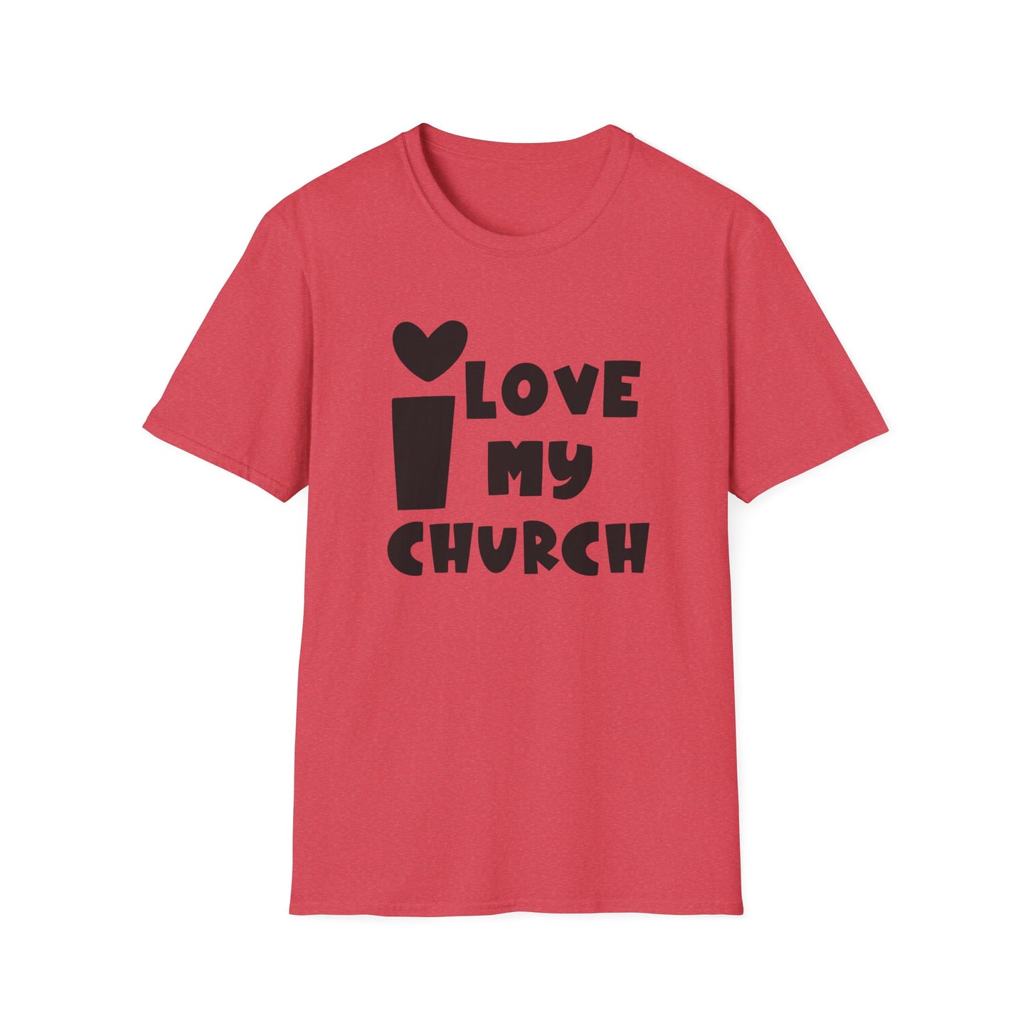 I Love My Church - Heart- Softstyle T-Shirt