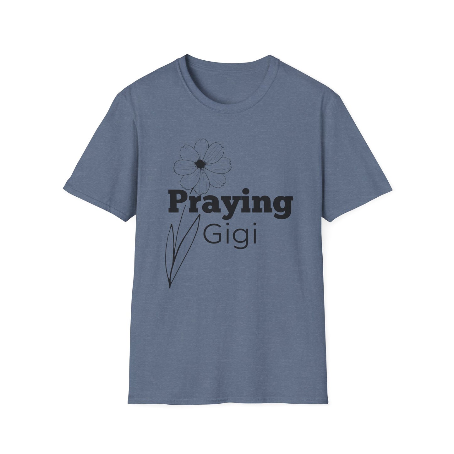 Praying Gigi -Floral Design - Softstyle T-Shirt