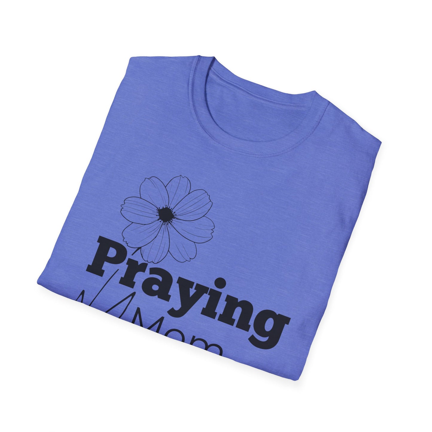 Praying Mom - Floral Design - Softstyle T-Shirt