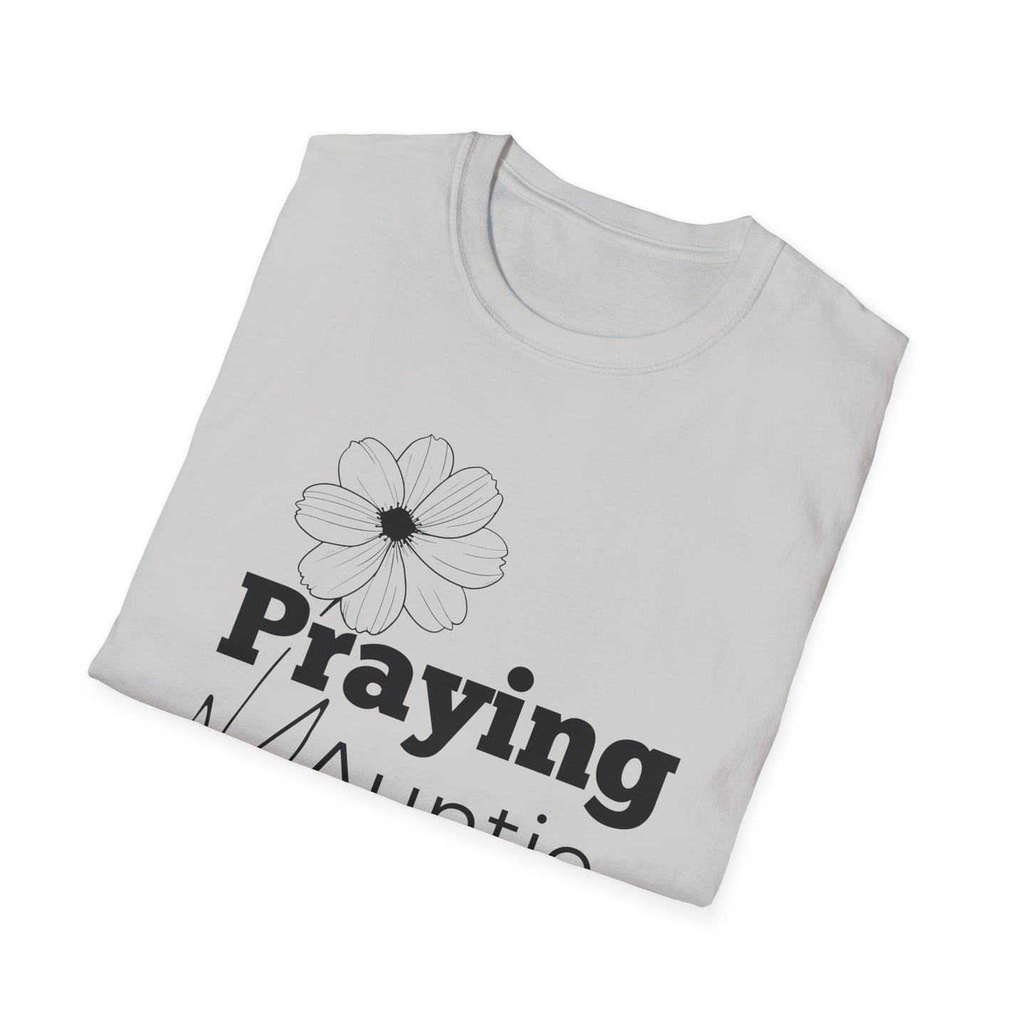 Praying Auntie - Floral Design- Softstyle T-Shirt
