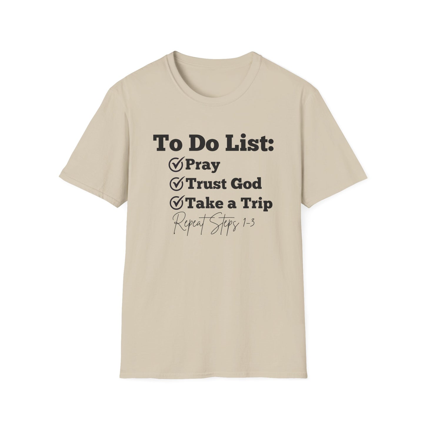 Travel -To Do List - Softstyle T-Shirt